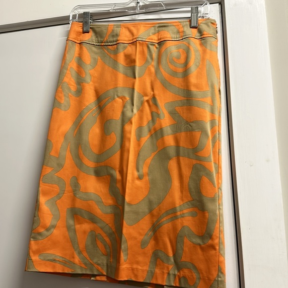 Sunny Leigh size 4 orange and tan skirt - Picture 2 of 3